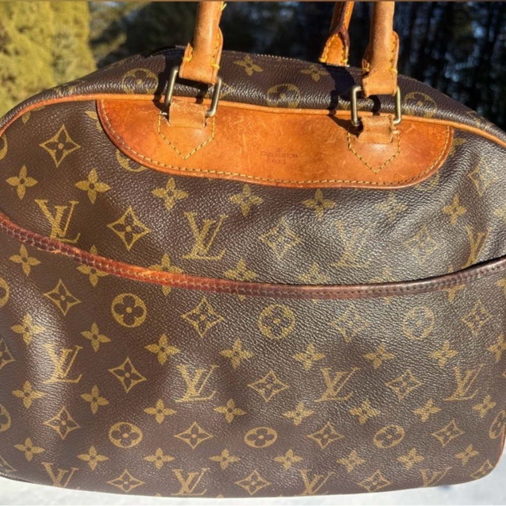 Louis Vuitton Deauville Handbag LV Deauville Brown and Tan Monogram Satchel